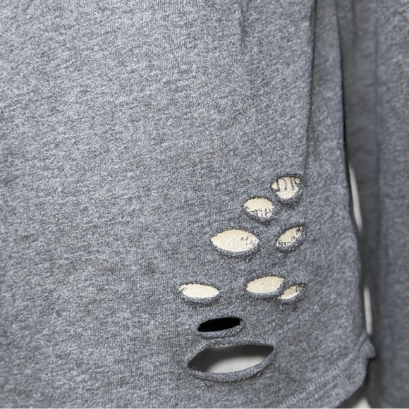 Alphalete Women’s Distressed Sweater Gray Sweater Cutout Design - Size Small - Picture 3 of 7